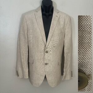 Black Brown 1826 Pure Linen Blazer 42R Gently worn 100% linen Half lined